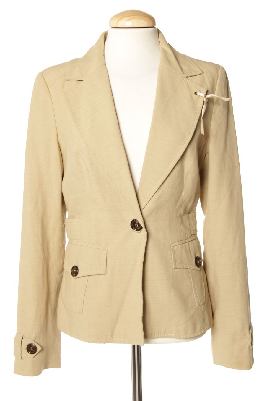 Blazer de Mango de la talla 38, de color beige