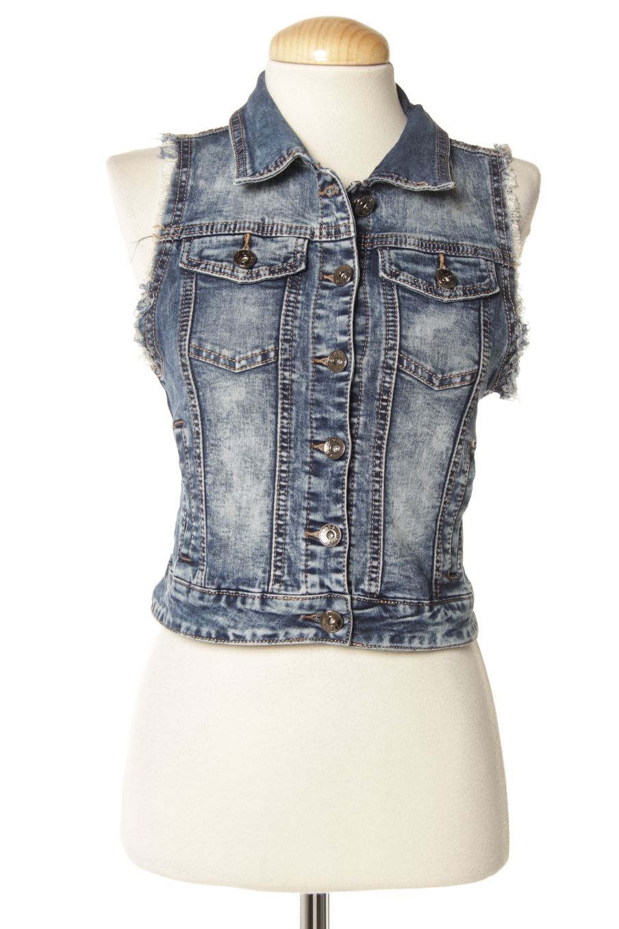 Chaleco de tela de Dnd jeans de la talla S, de color azul de ropa vaquera