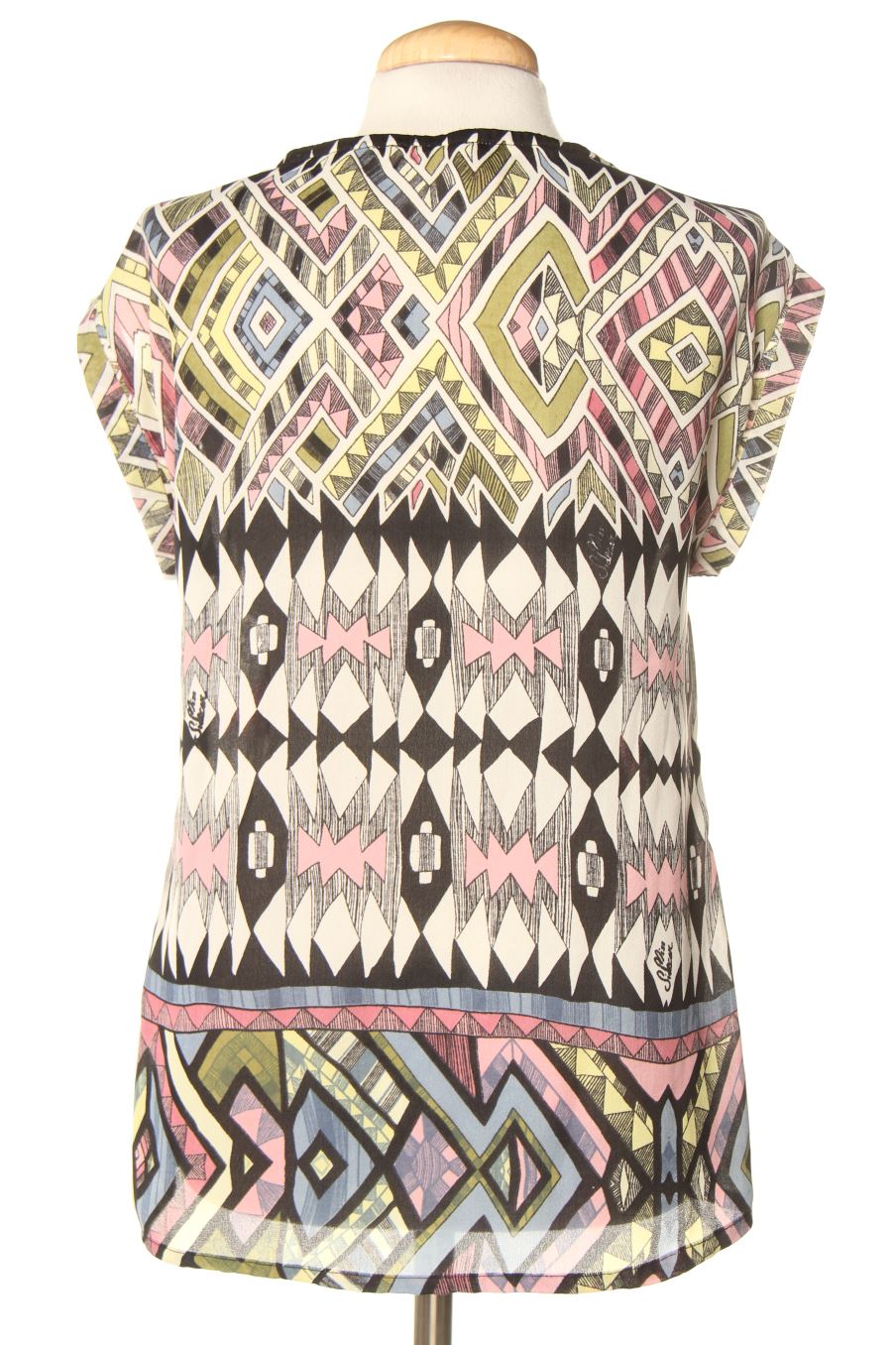 Blouse à manches courtes Miss Sidecar de la taille M, de couleur imprimés