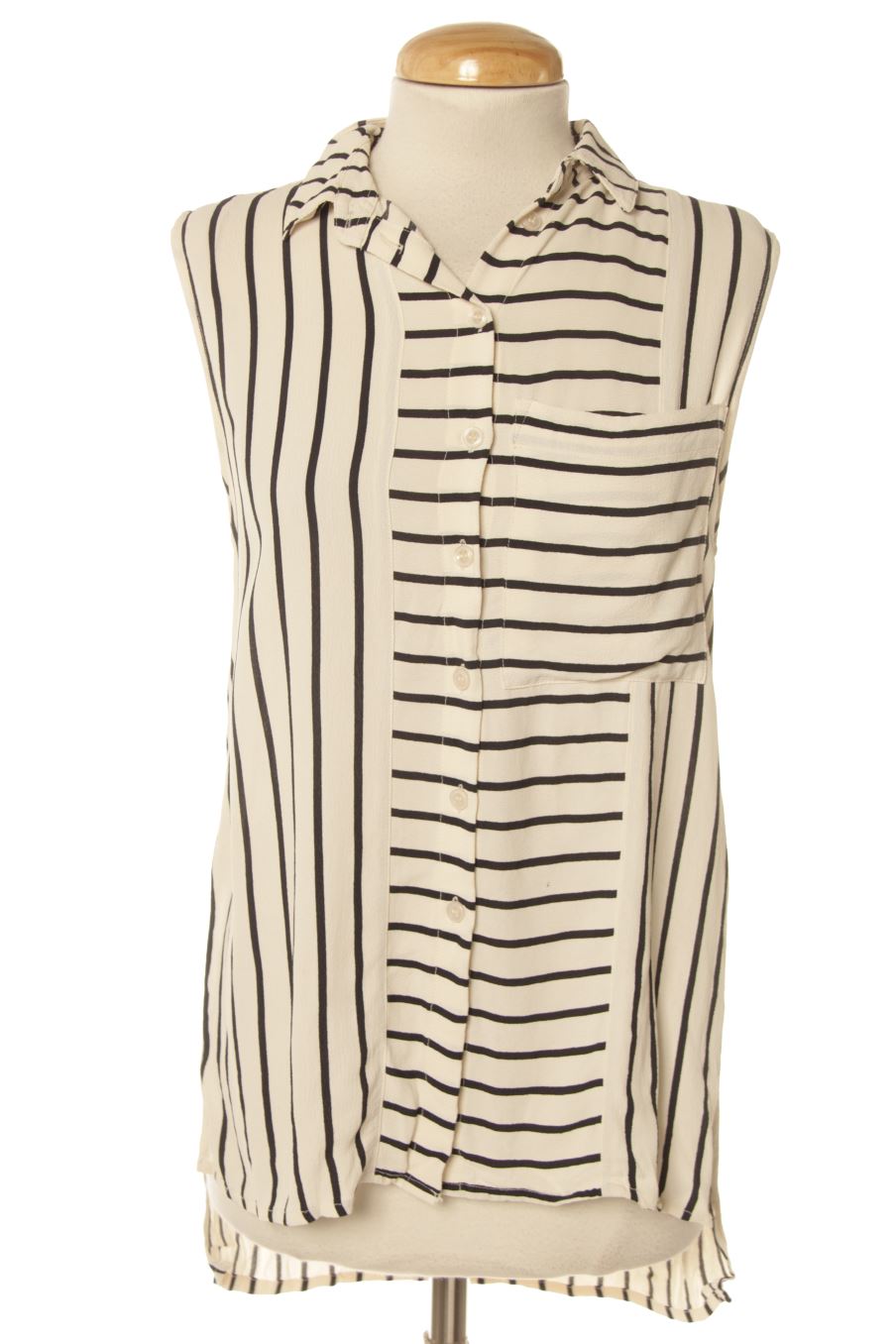 Chemise sans manches Topshop de la taille 34, de couleur rayures