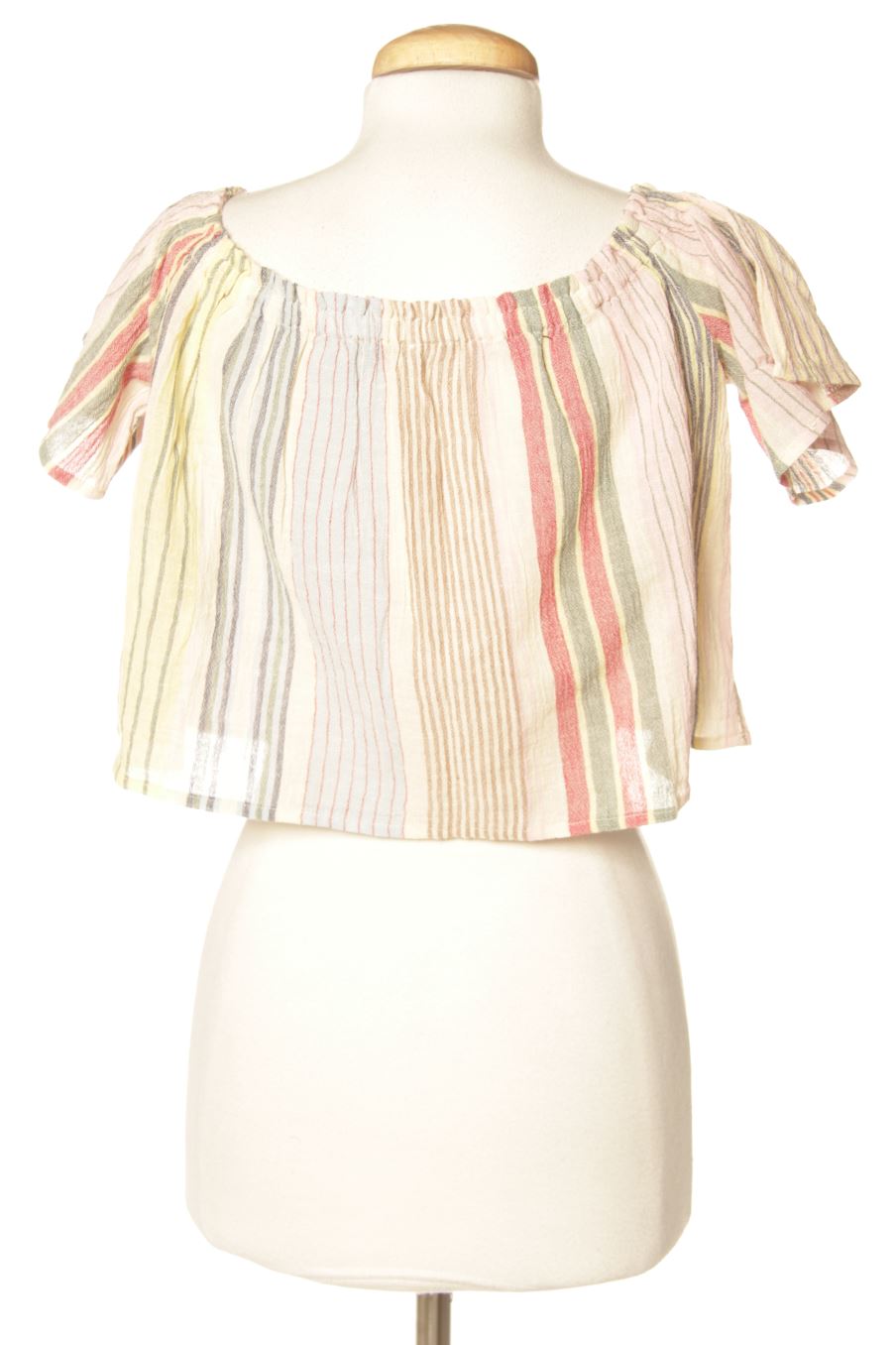 Blouse à manches courtes Pull & Bear de la taille S, de couleur rayures