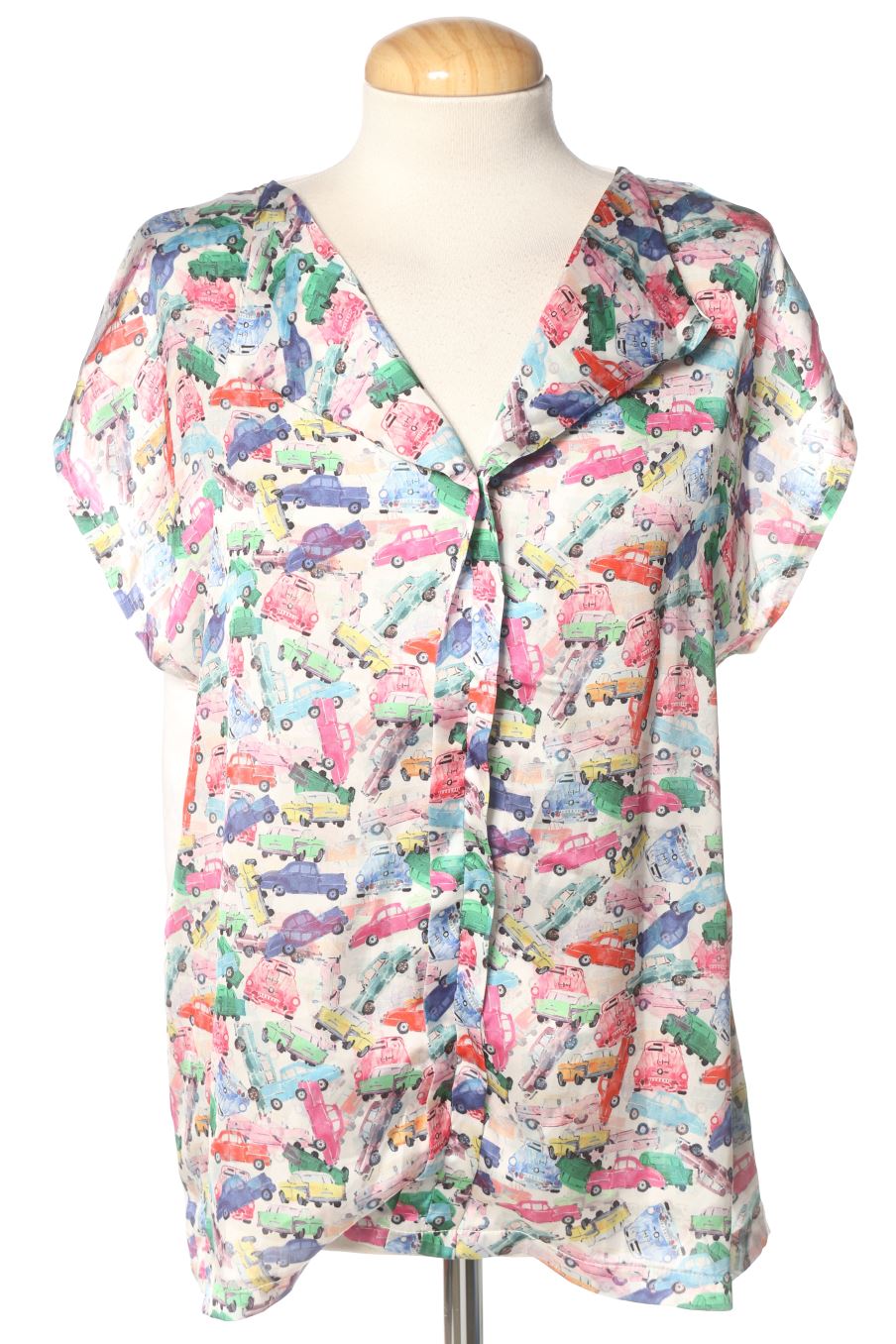 Camisa sin mangas de Purificación García de la talla M, de color estampado