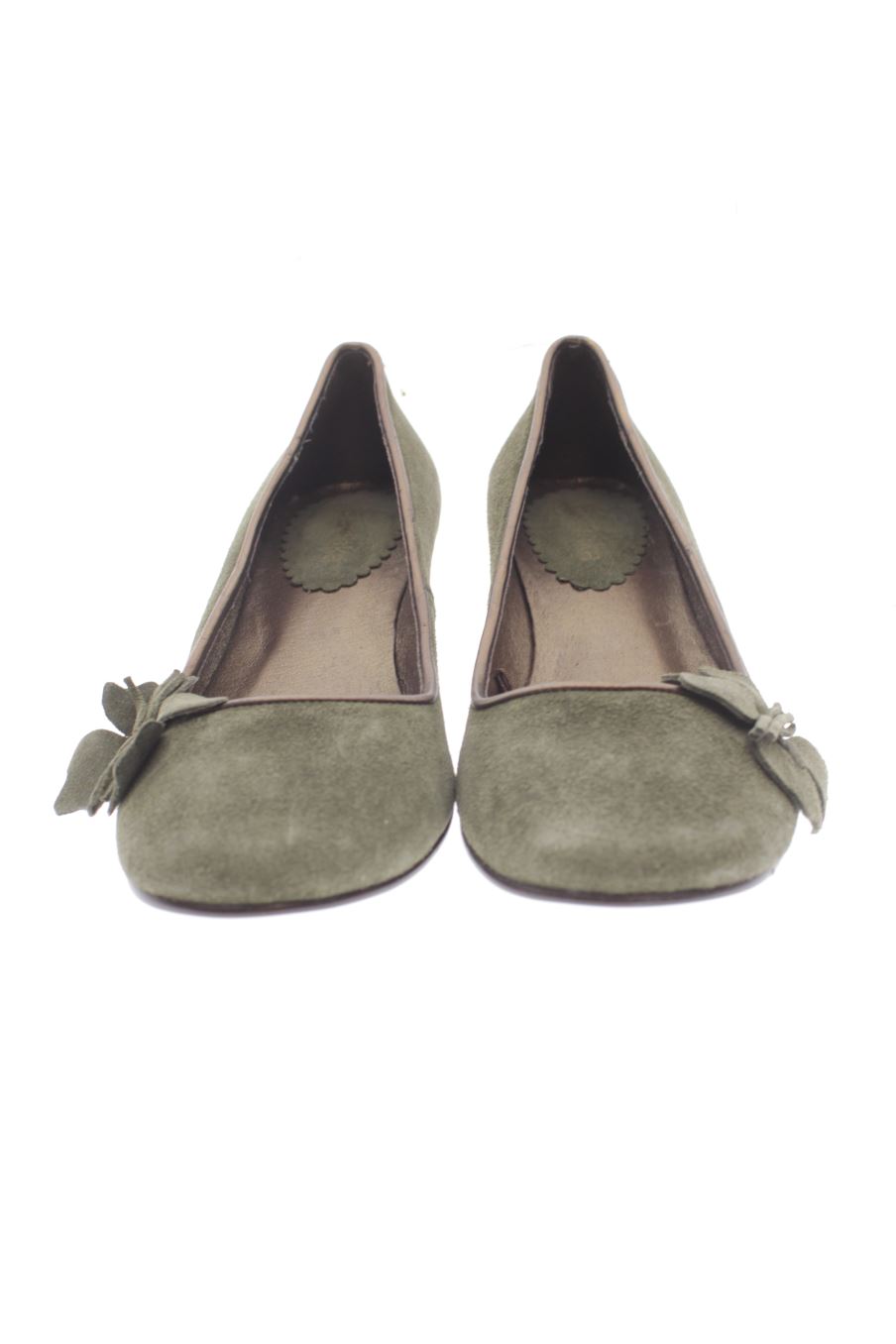 Zapatos de tacon de Bershka de la talla 38, de color verde de