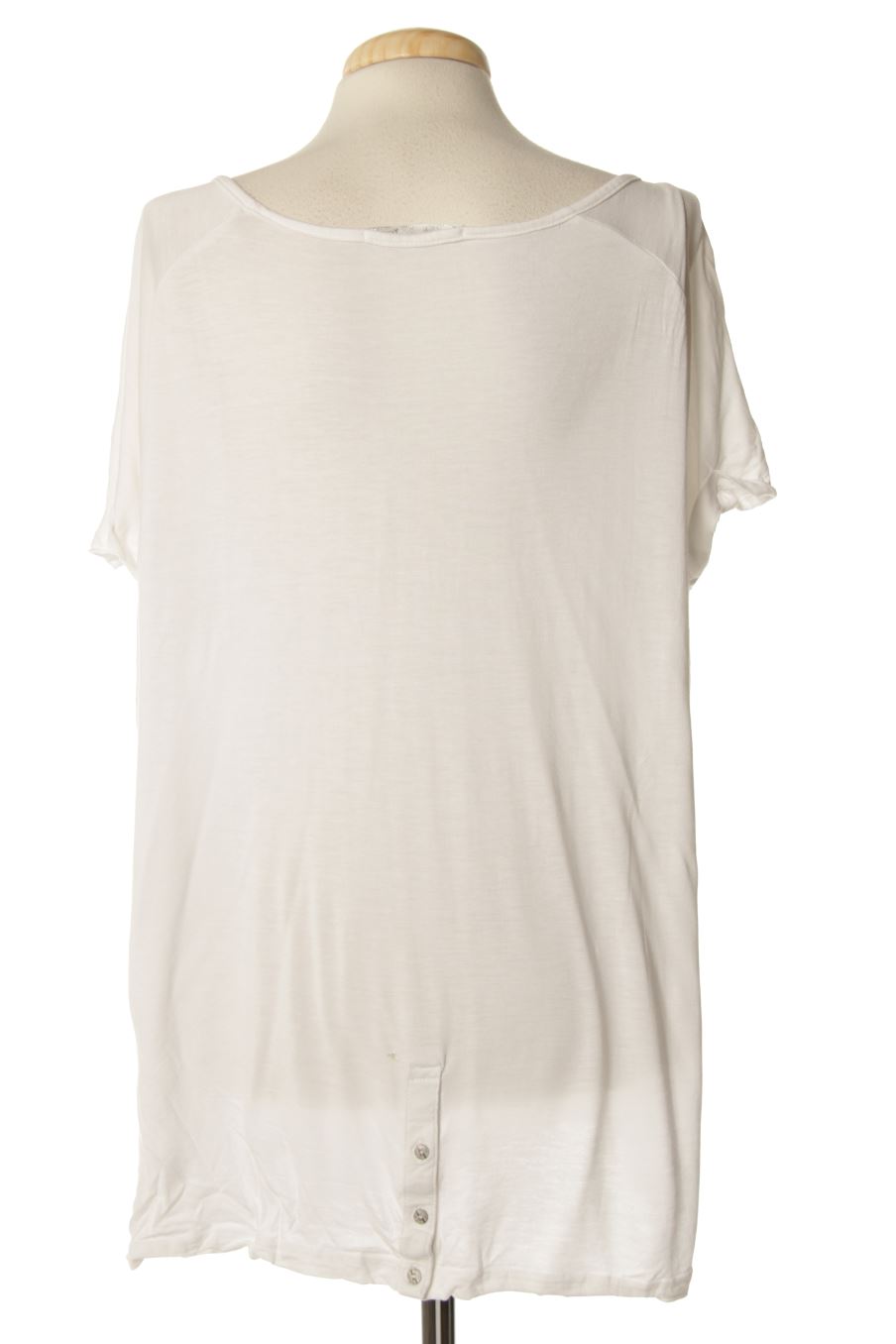 Kurzärmelige Bluse von DDP Größe XL, Farbe Weiss, für