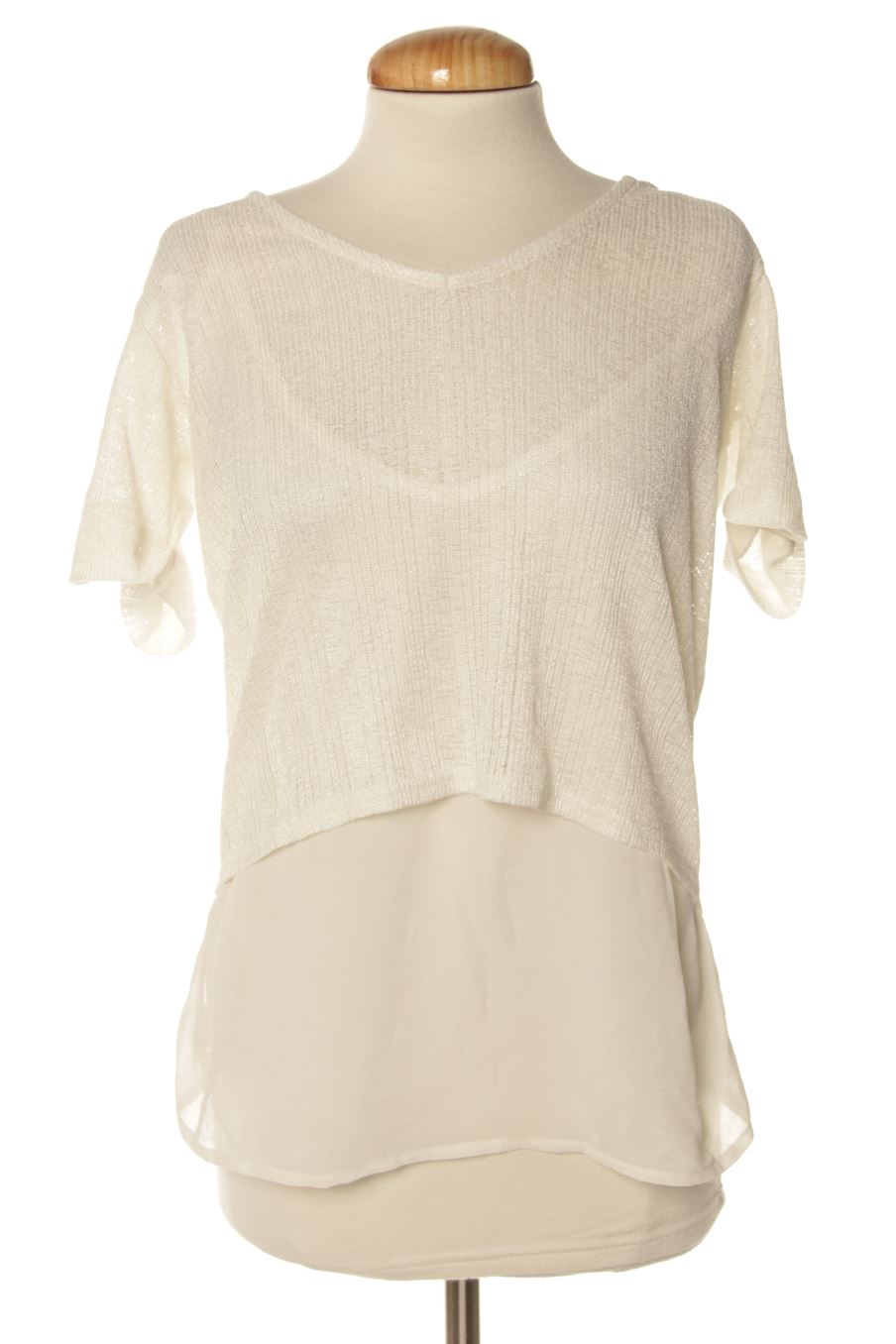 Kurzärmelige Bluse von Tiffosi Größe L, Farbe Weiss, für