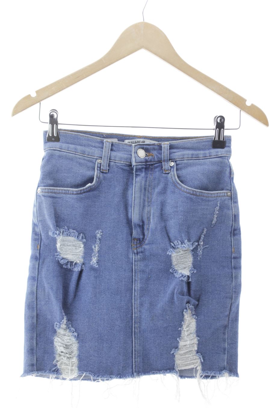 Gonne de Pull & Bear de la talla S, de color blu