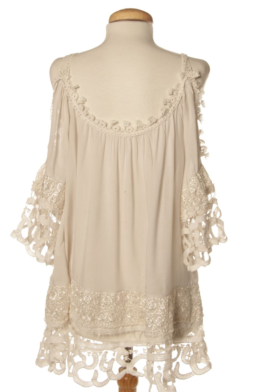 Blouse à manches courtes Made in italy de la taille M, de couleur blanc