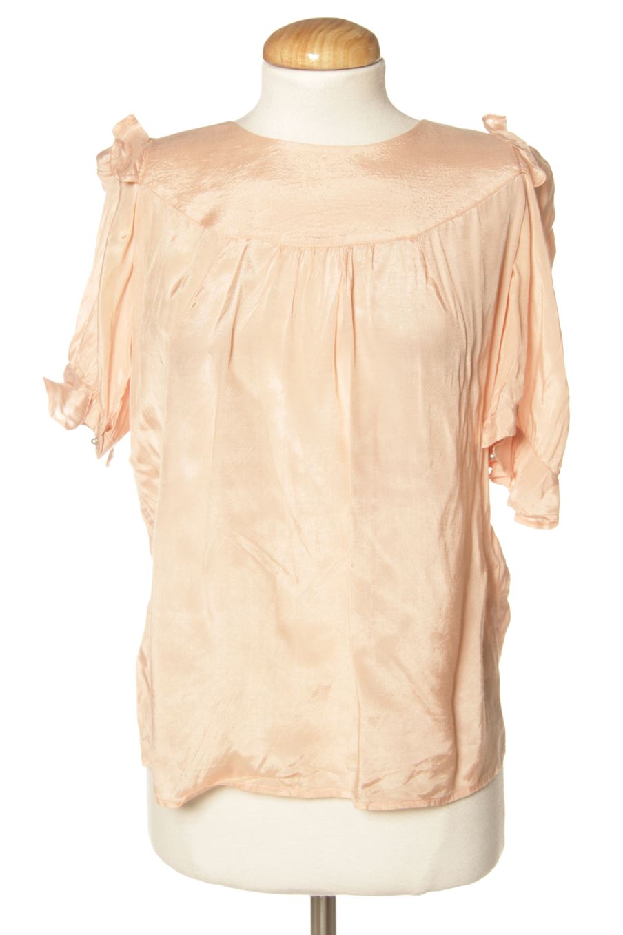Blusa de manga corta de Adolfo Dominguez de la talla S, de color rosa
