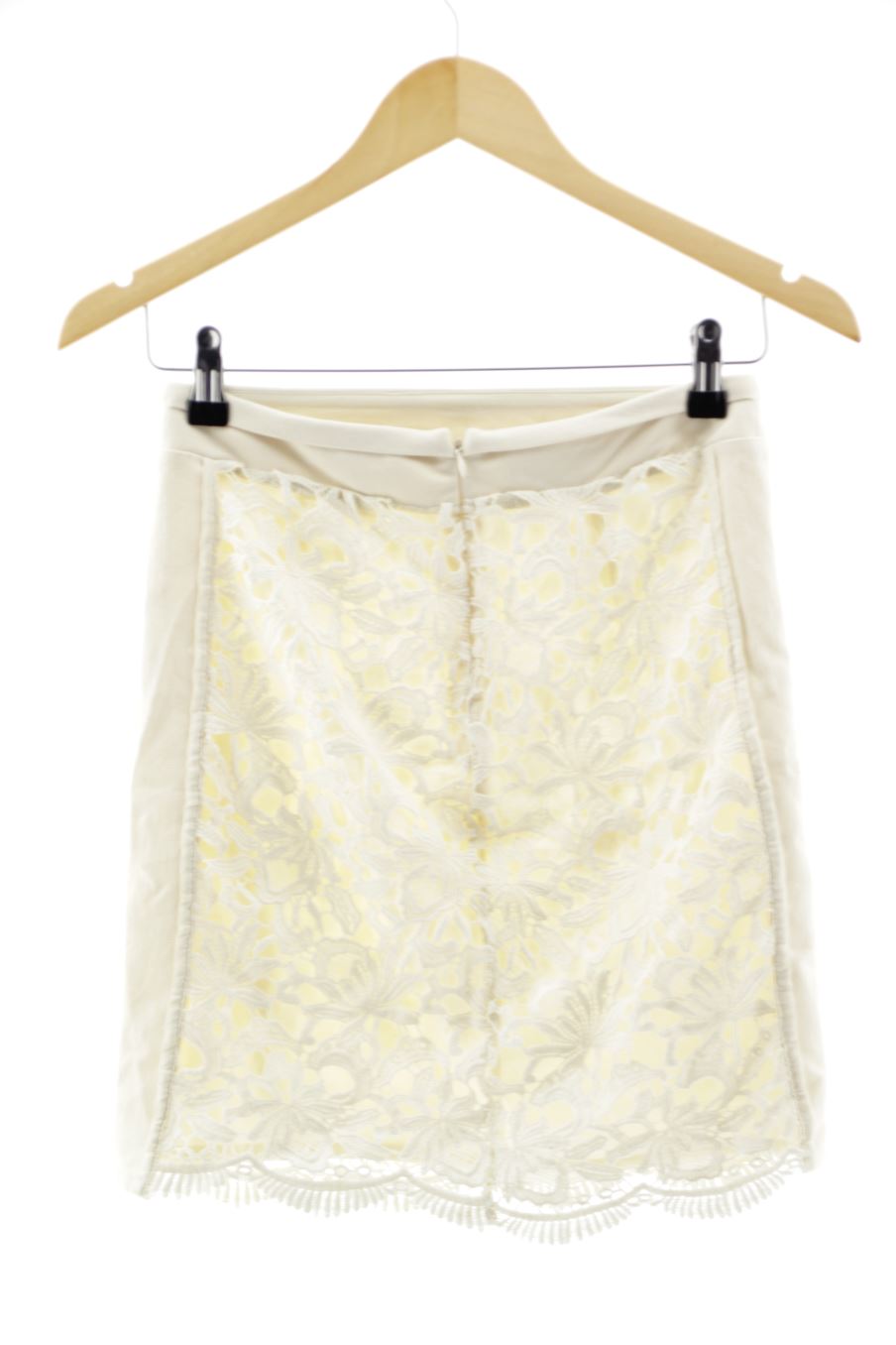 Jupe Mango de la taille XS, de couleur beige