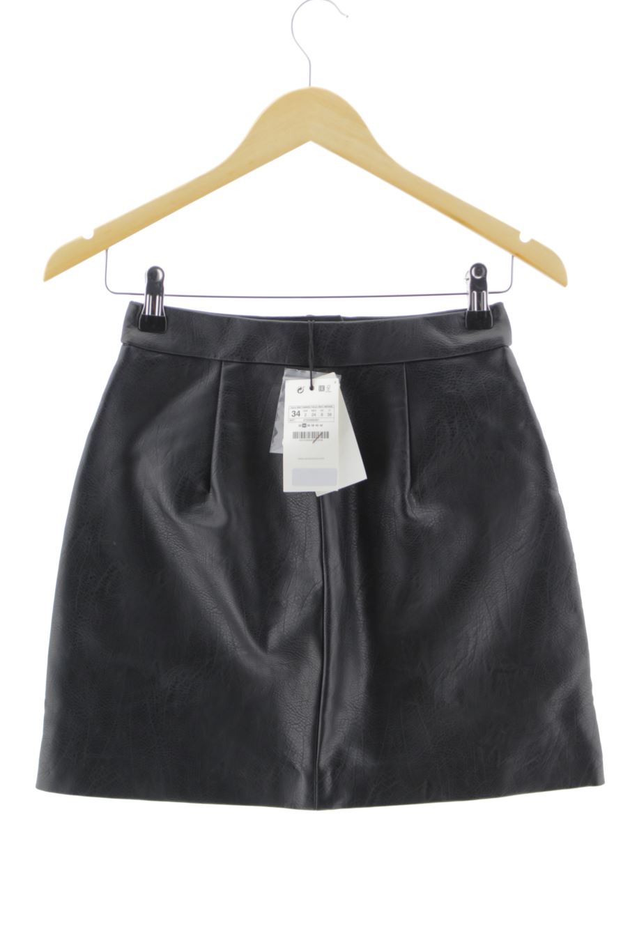 Jupe Stradivarius de la taille 34, de couleur noir de synthétique