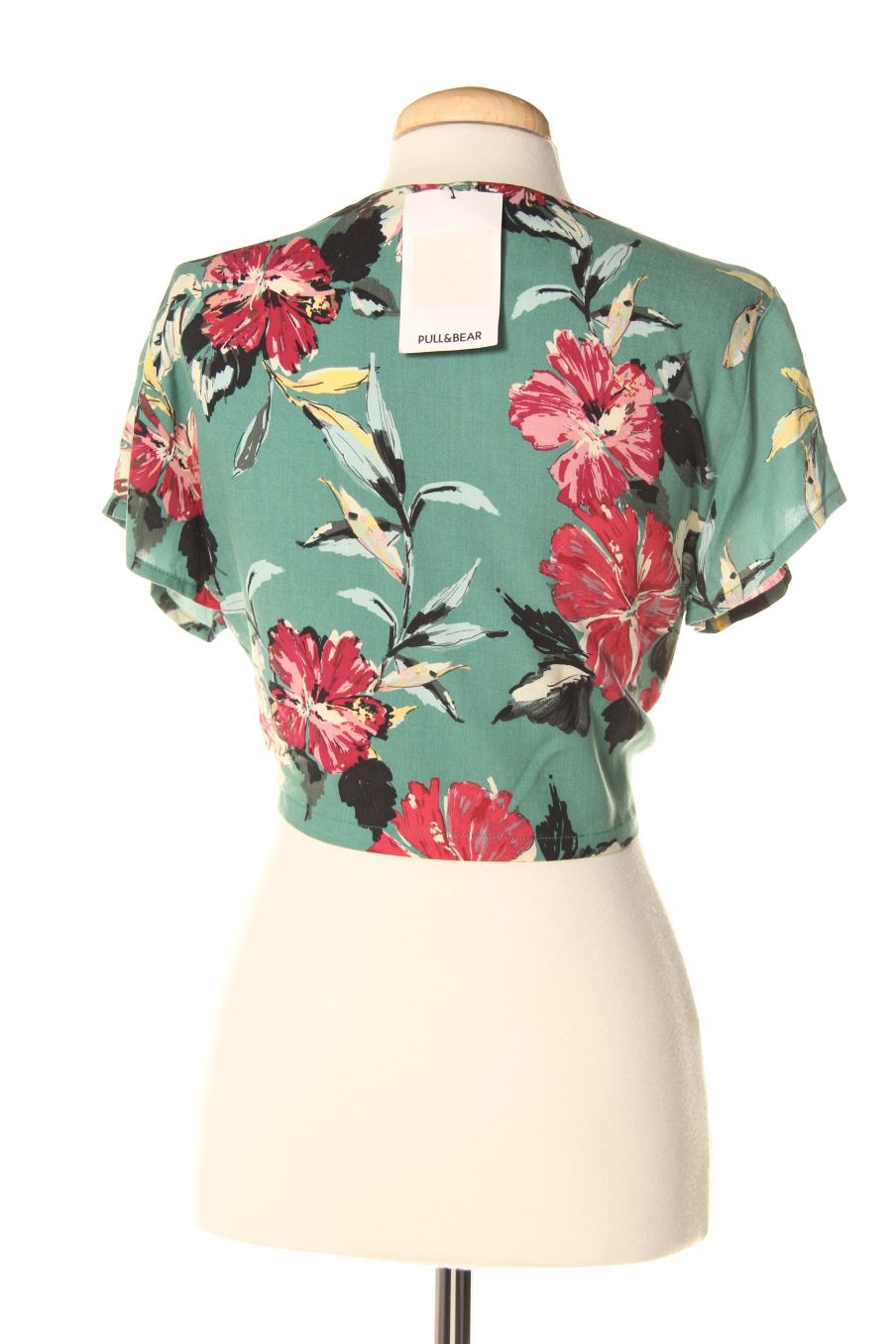 Blouse à manches courtes Pull & Bear de la taille L, de couleur fleurs