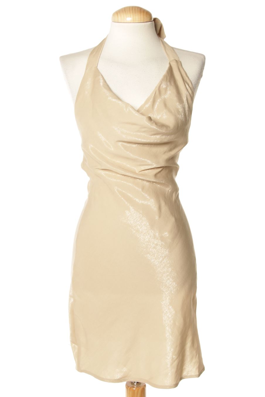 Vestido casual de Zara de la talla S, de color beige