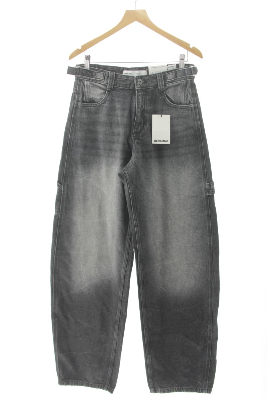 Jeans Bershka de la taille 36, de couleur noir de denim