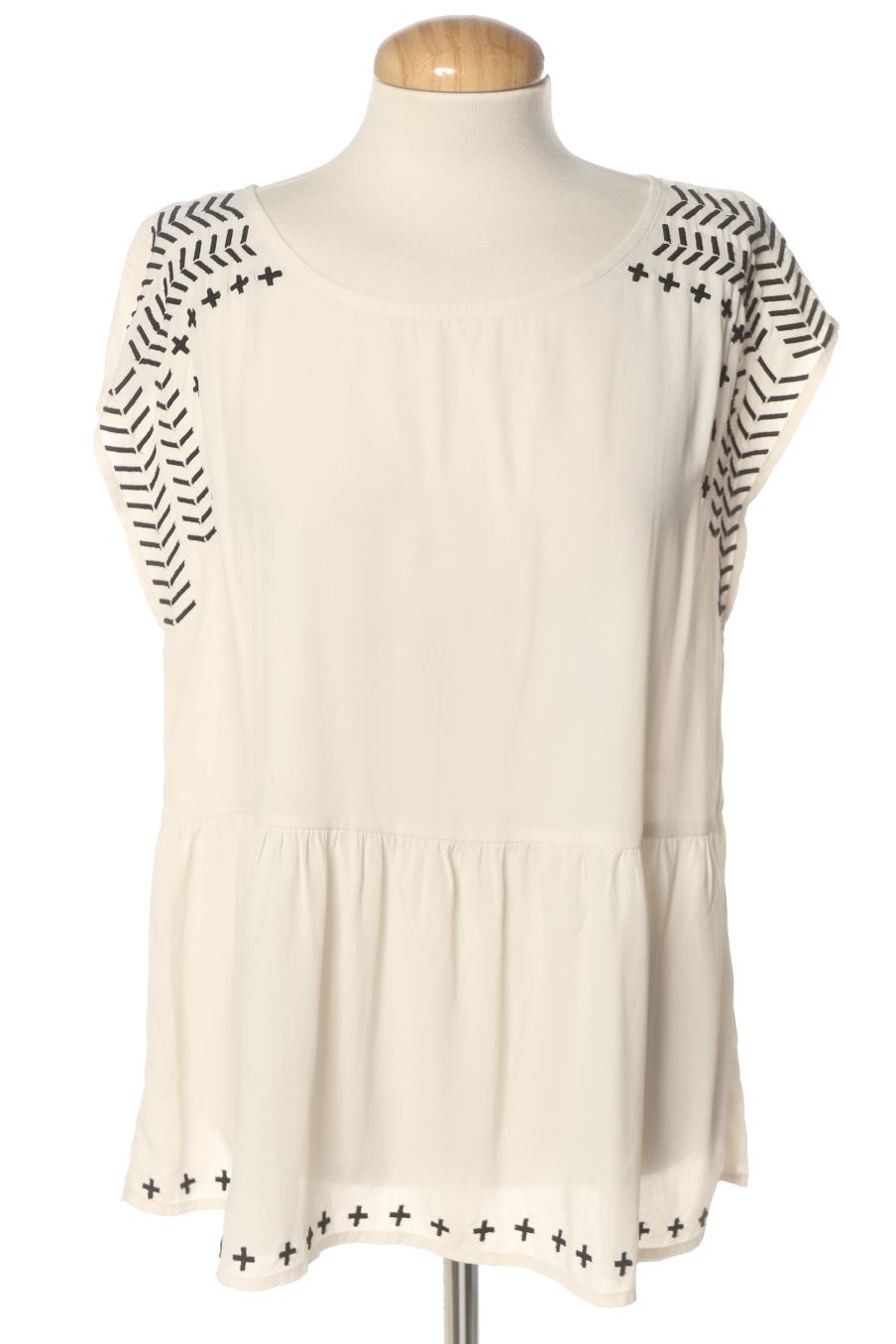 Blouse à manches courtes Springfield de la taille 40, de couleur beige