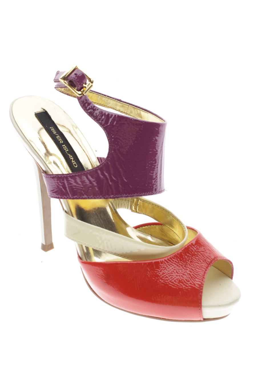 Sandalias tacon de River island de la talla 37, de color rayas de
