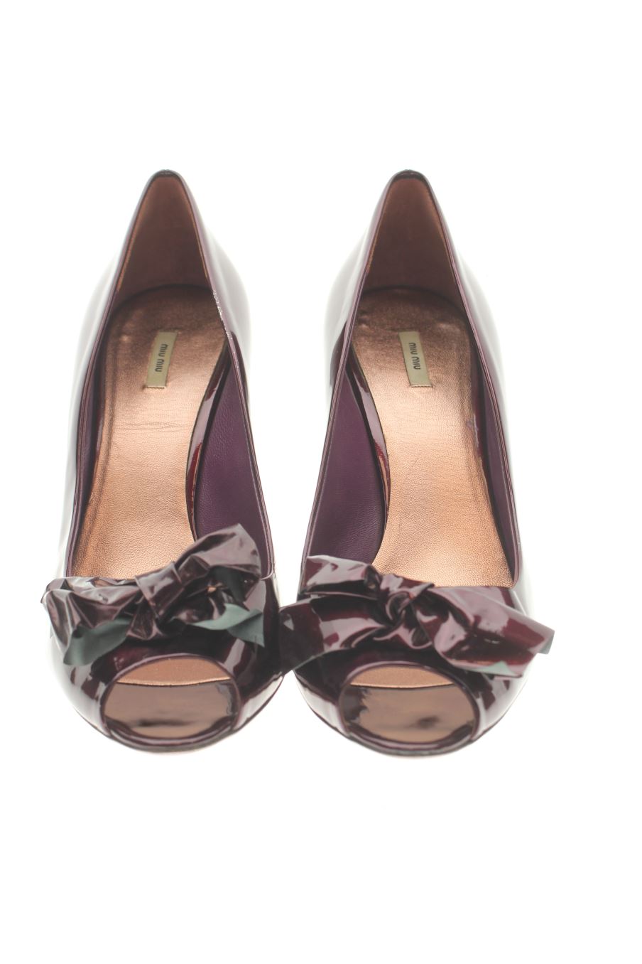Zapatos de tacon de Miu Miu de la talla 40, de color morado de
