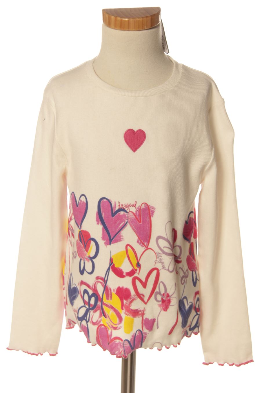 T-shirt manches longues Desigual de la taille 7 ans avec une étiquette
