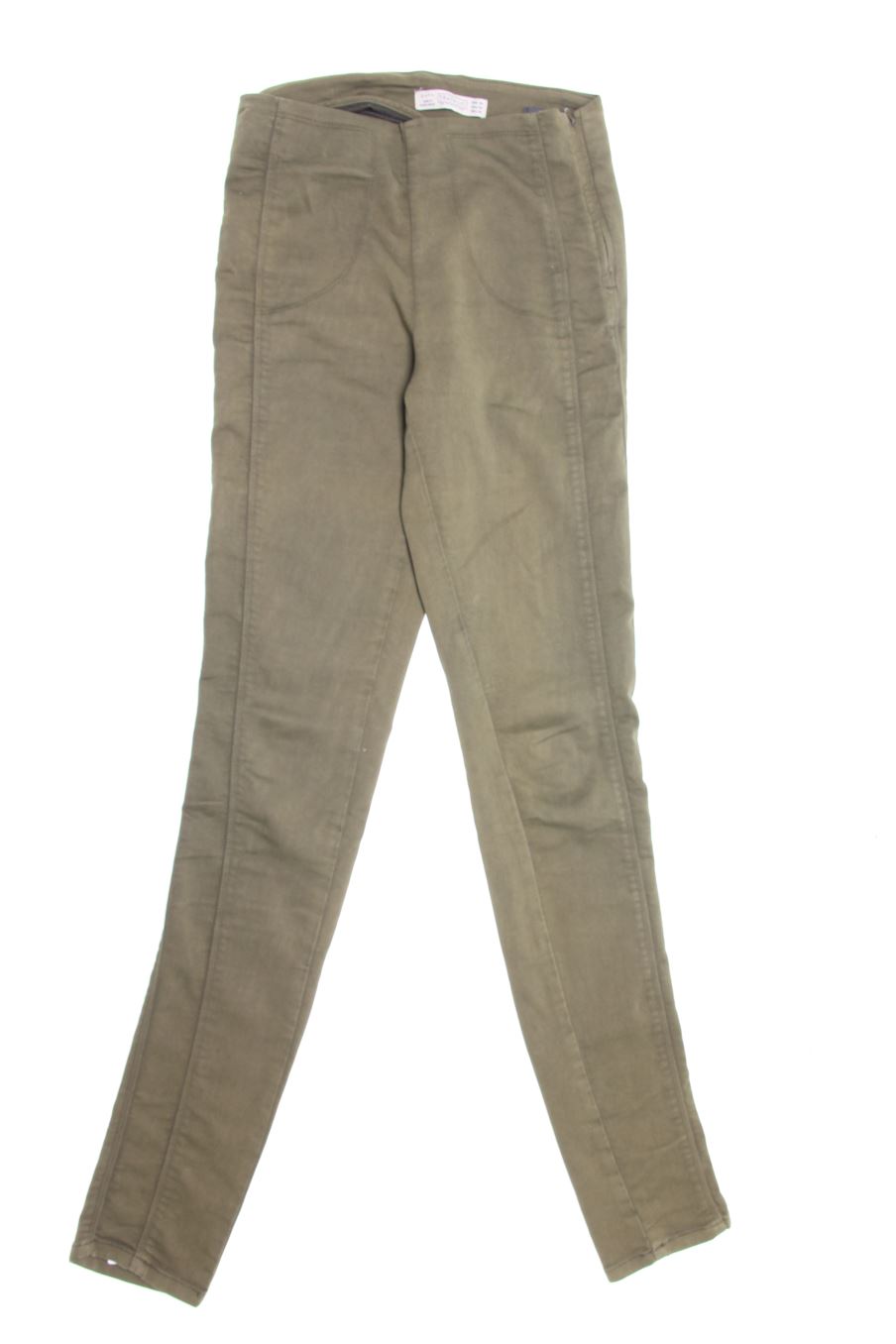 Jeans Trf (ZARA) de la taille 34, de couleur vert de denim