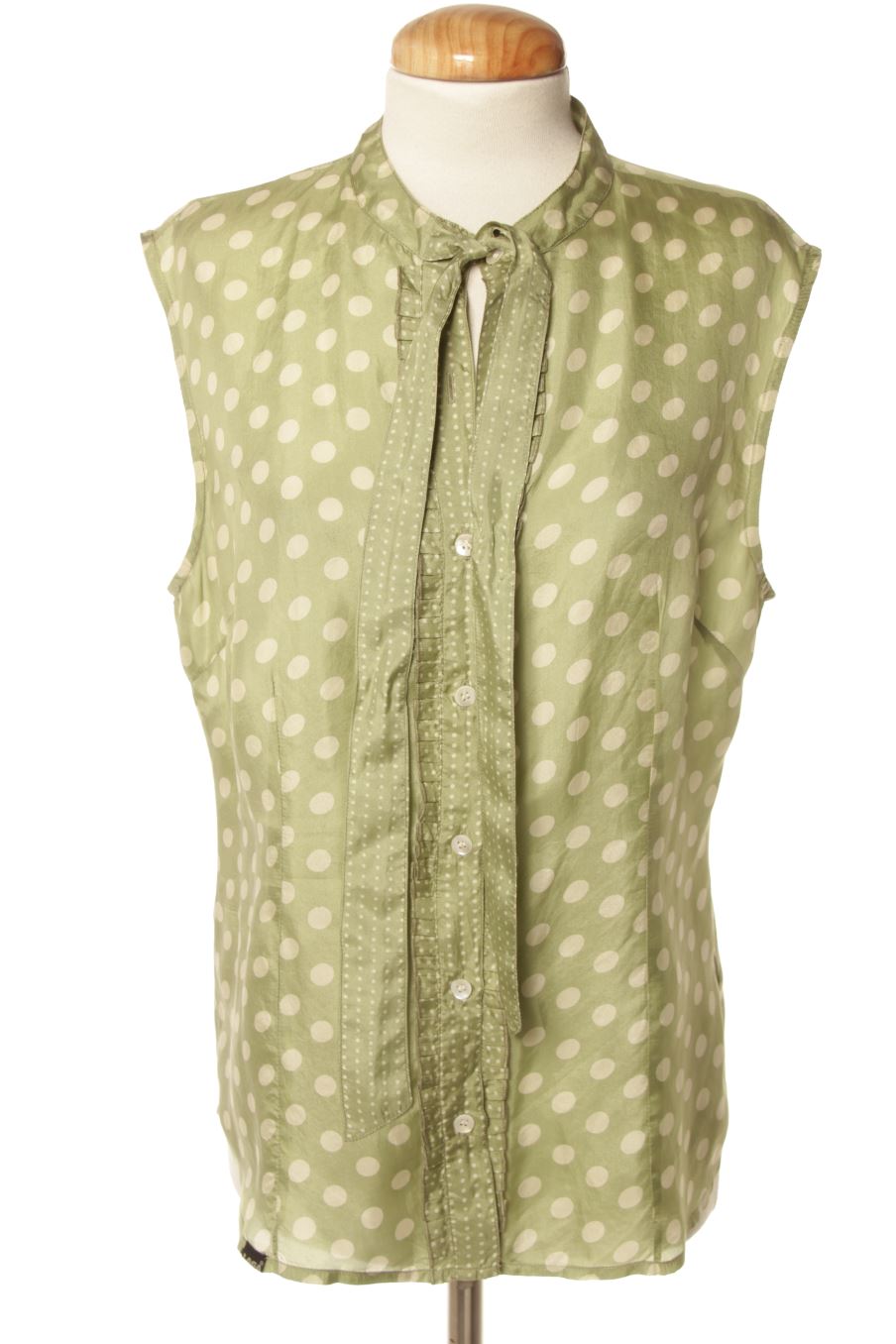 Ärmelloses Hemd von Laga Größe L, Farbe Grün, aus Seide für