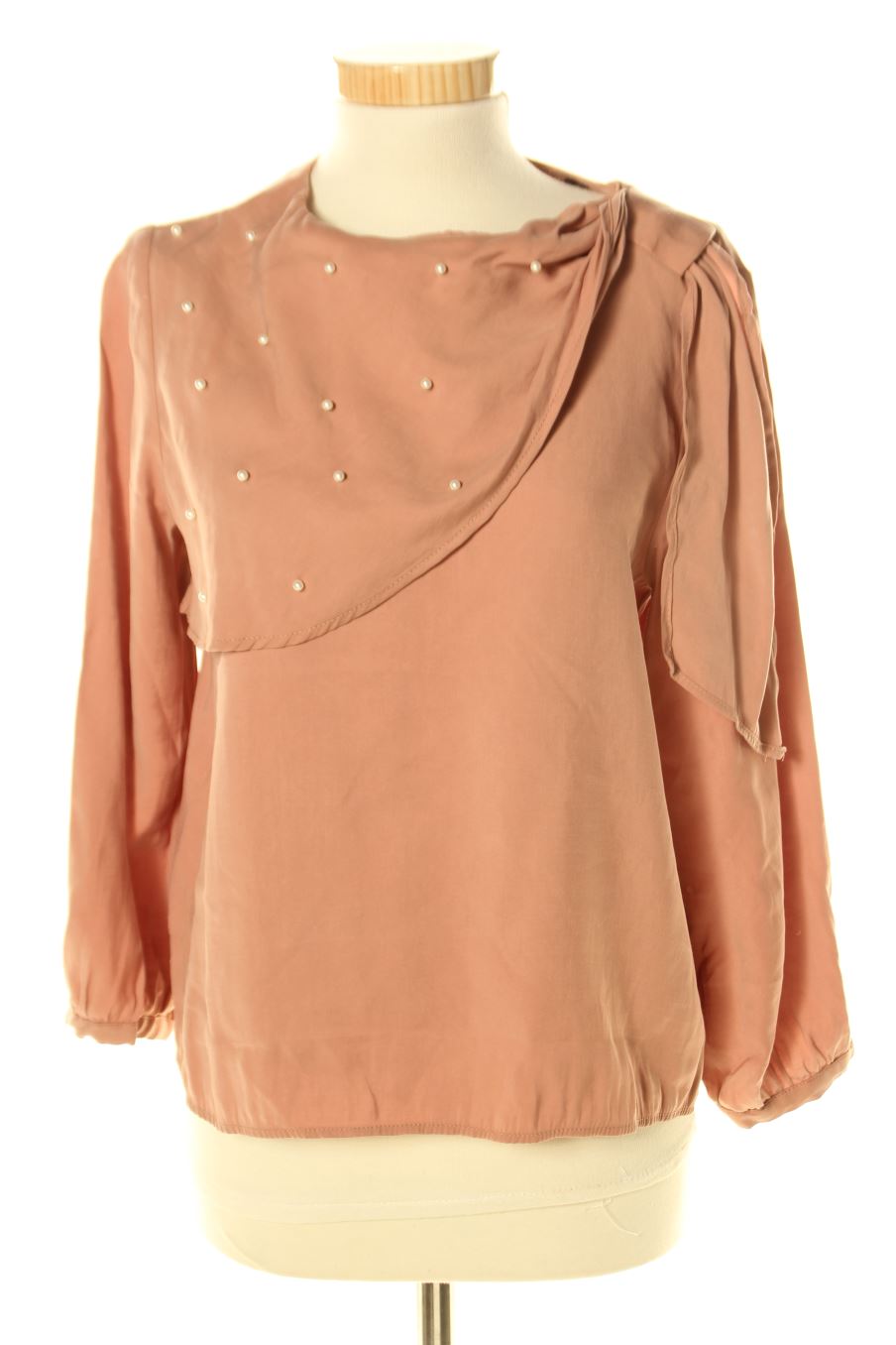 Blouse à manches longues Zara de la taille XS, de couleur rose