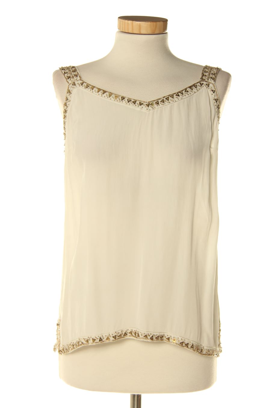 Blouse à manches courtes Amitié de la taille 40, de couleur blanc