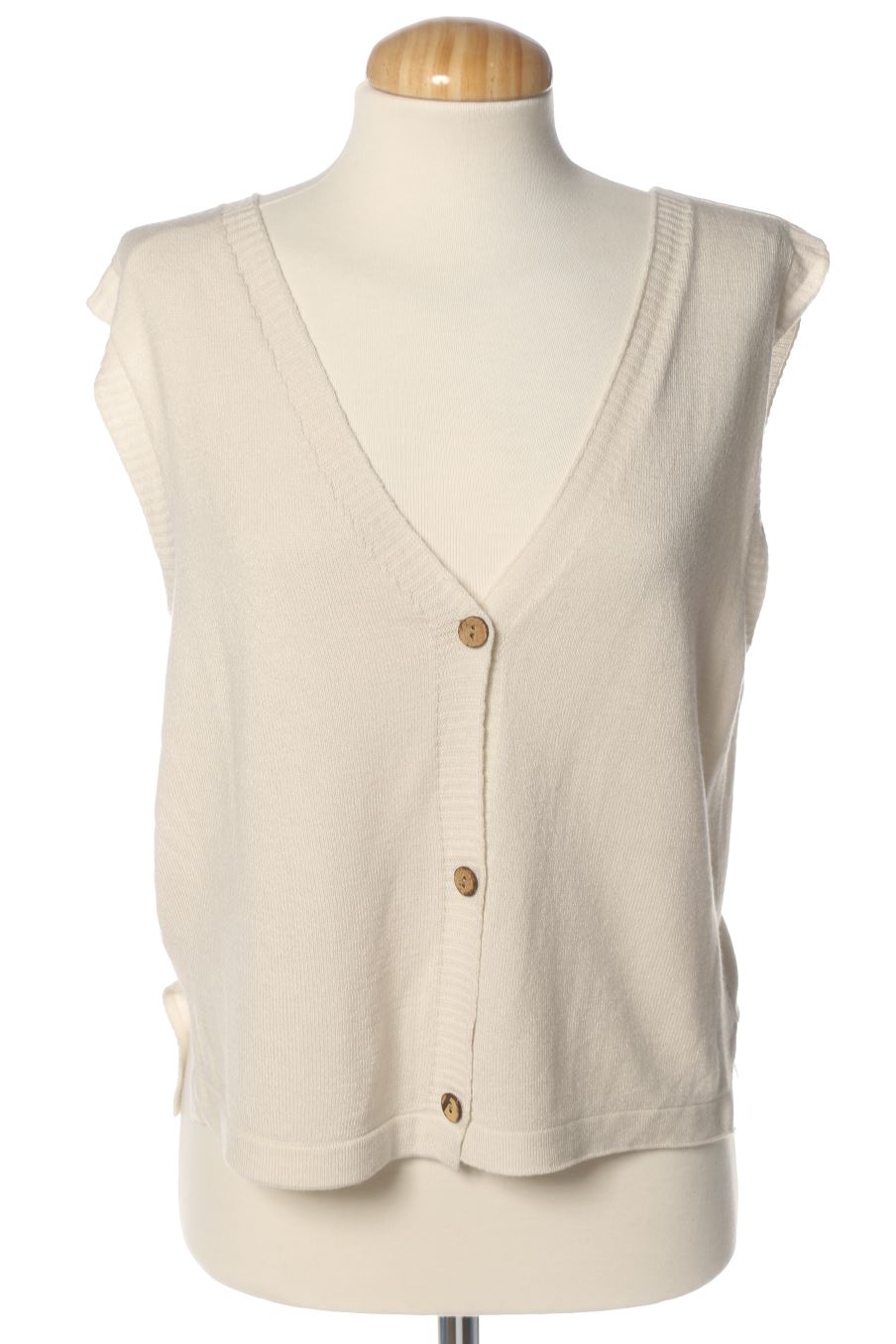 Chaleco de tela de Reset de la talla M, de color beige