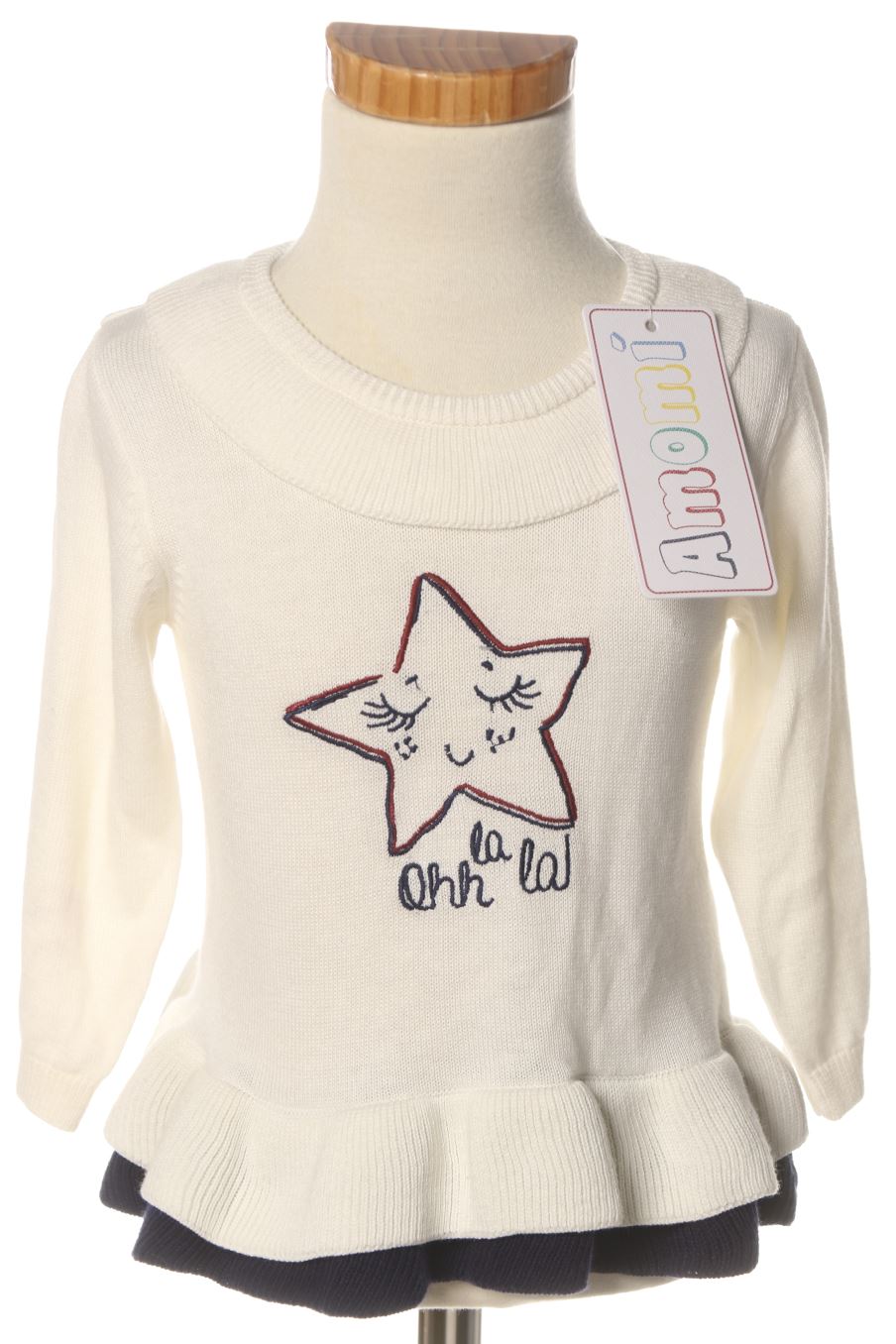 Pull Amomi de la taille 6 mois avec une étiquette
