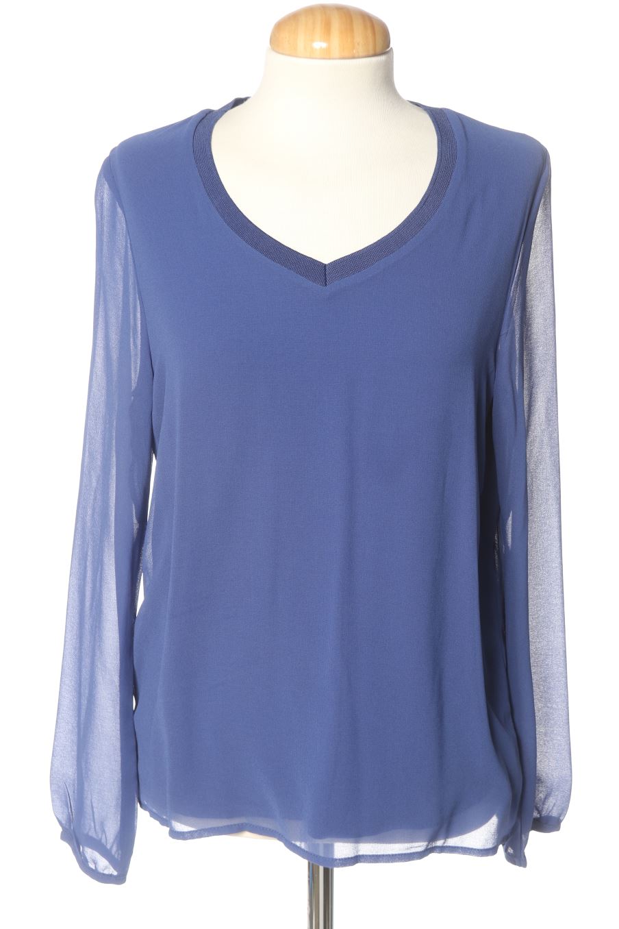 Langärmelige Bluse von Mango Größe XS, Farbe Blau, für
