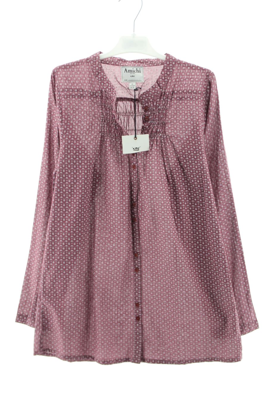 Blouse à manches longues Amichi de la taille 12 ans avec une étiquette