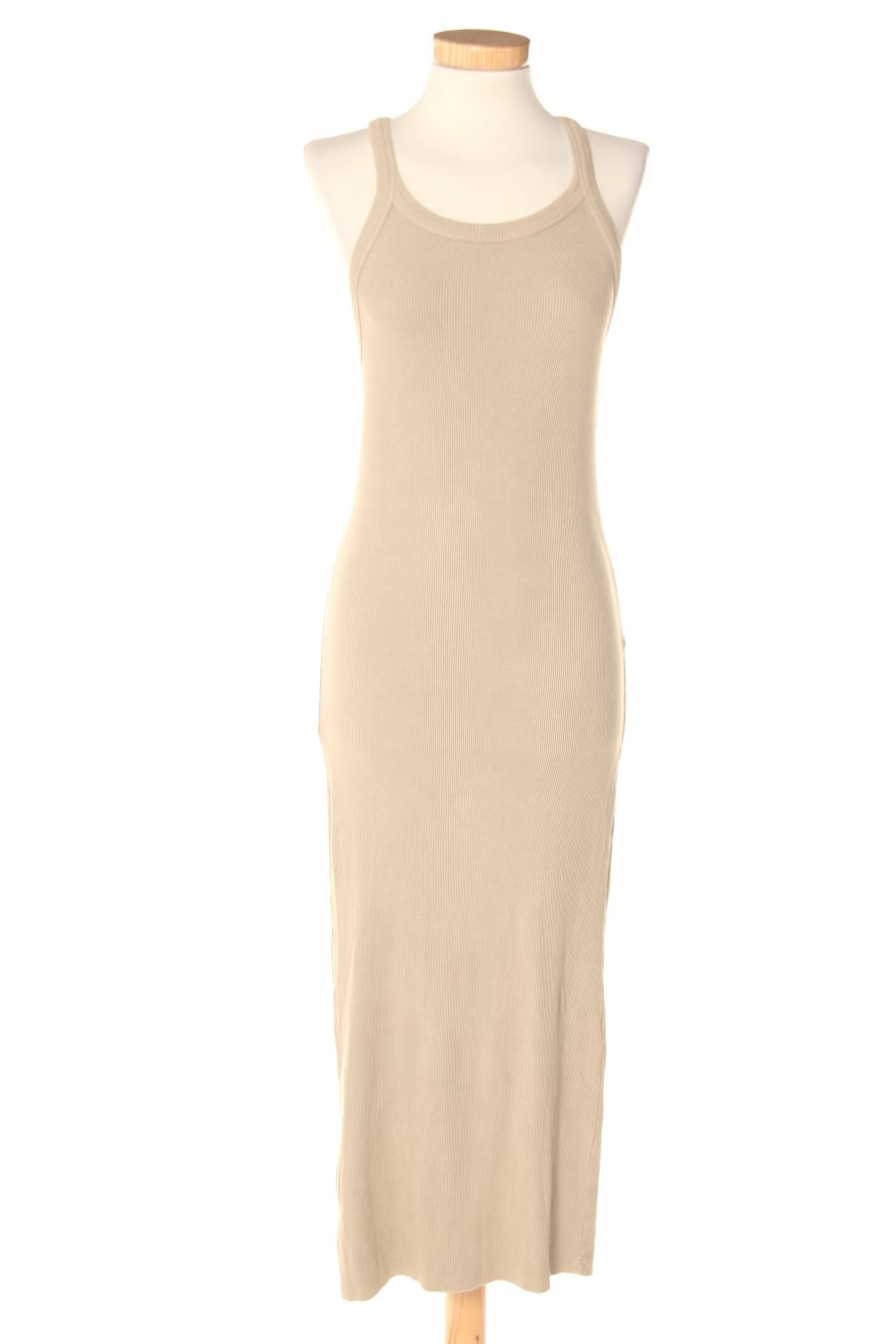 Robe casual Pull & Bear de la taille L, de couleur beige
