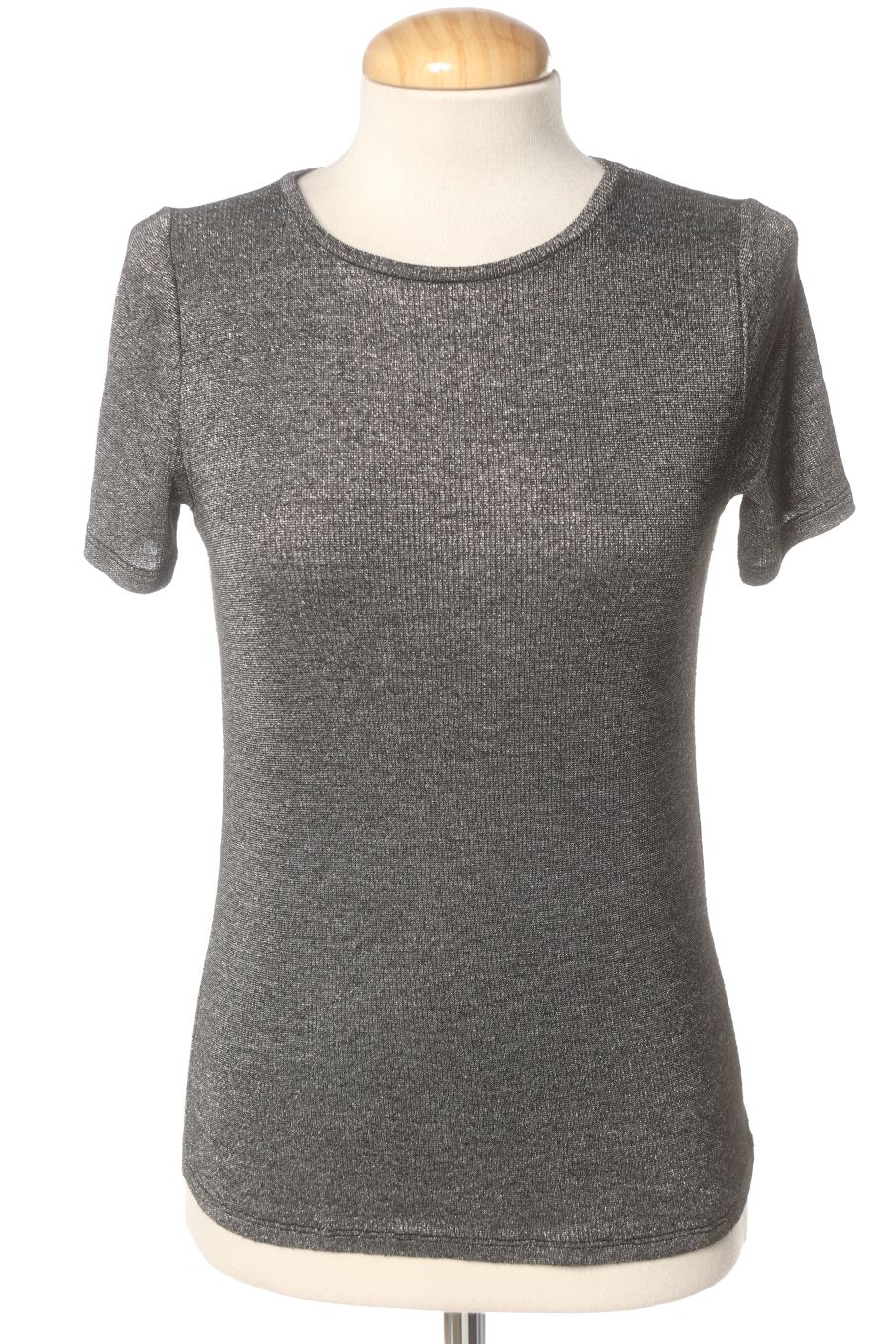 Maglietta de ZARA TRAFALUC de la talla S, de color argentato