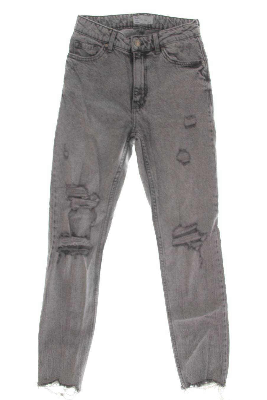 Jeans Bershka de la taille 34, de couleur gris de denim