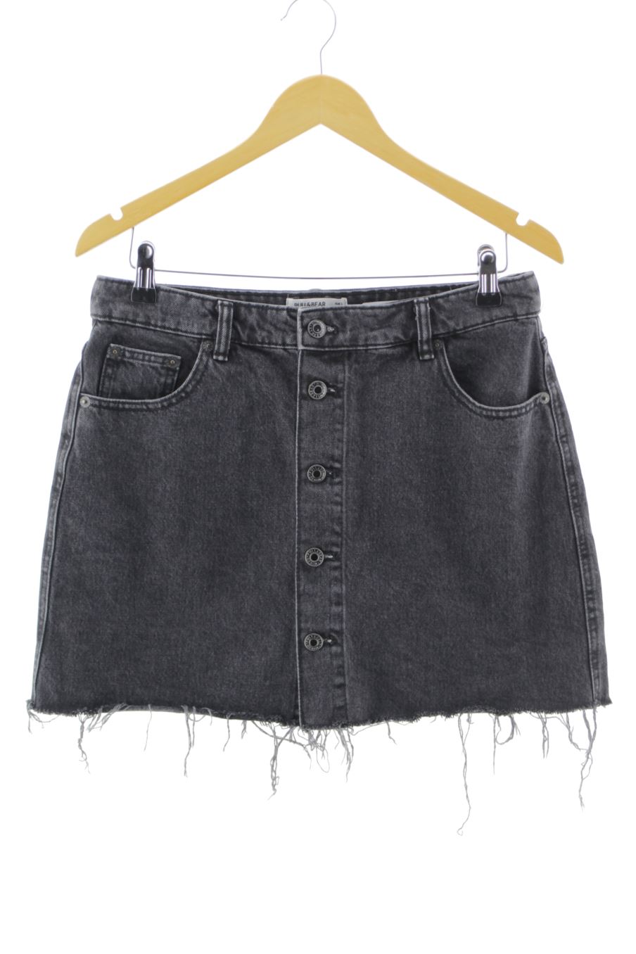 Jupe Pull & Bear de la taille L, de couleur noir de denim