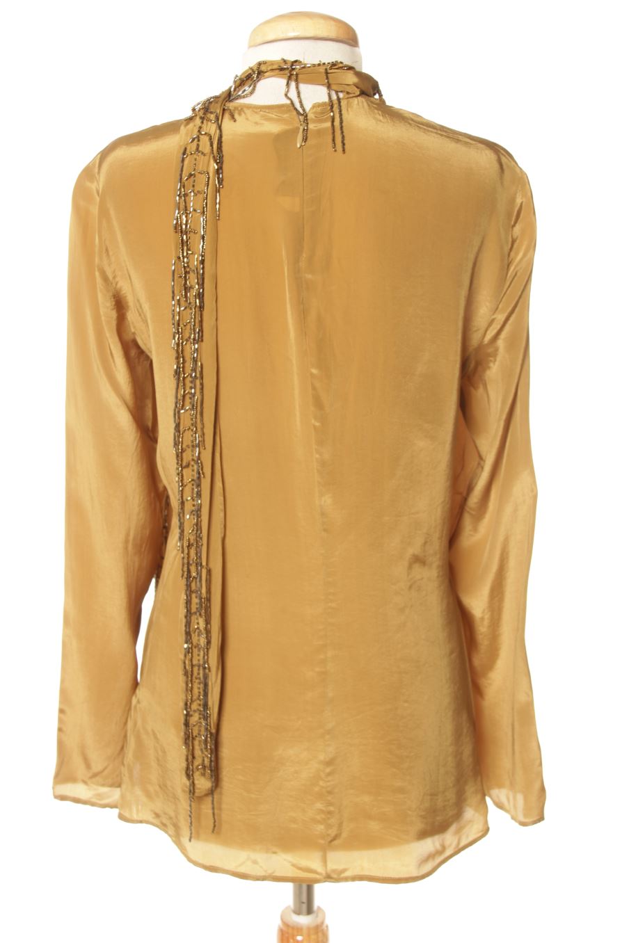 Blouse à manches longues Zara de la taille XS, de couleur vert