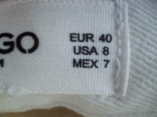 Vaquero de Mango de la talla 40, de color blanco de ropa vaquera