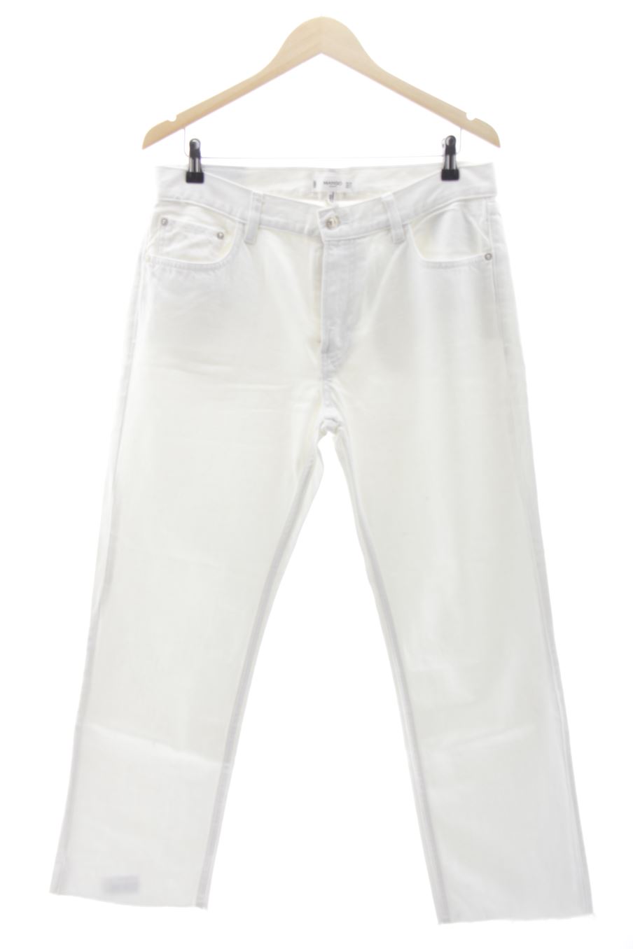 Vaquero de Mango de la talla 40, de color blanco de ropa vaquera