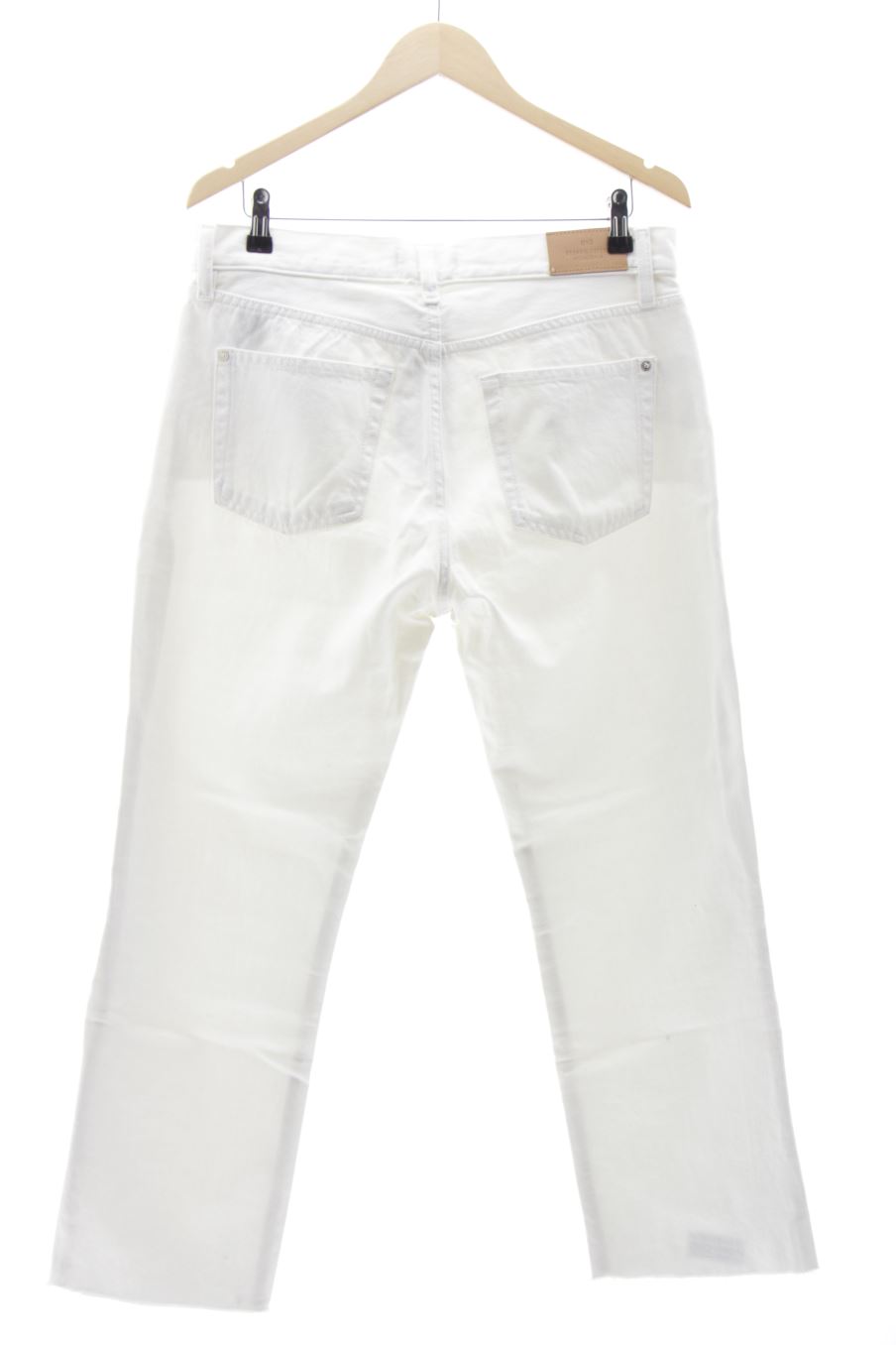 Vaquero de Mango de la talla 40, de color blanco de ropa vaquera
