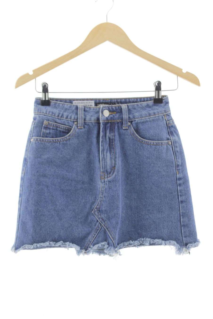 Jupe Boohoo de la taille XXS, de couleur bleu de denim