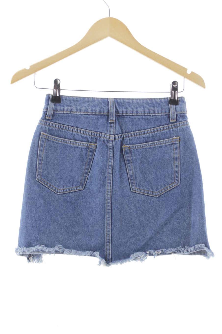 Jupe Boohoo de la taille XXS, de couleur bleu de denim