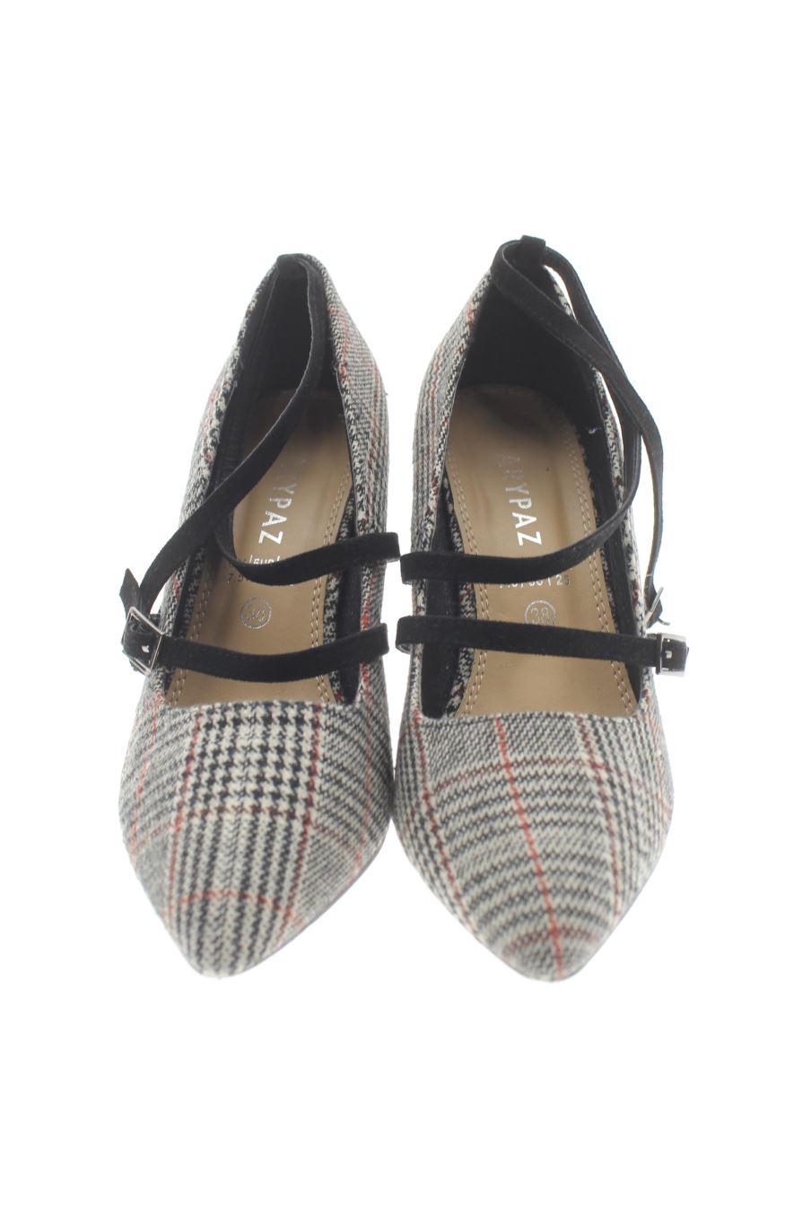 Zapatos de tacon de Mary Paz de la talla 38, de color cuadros de