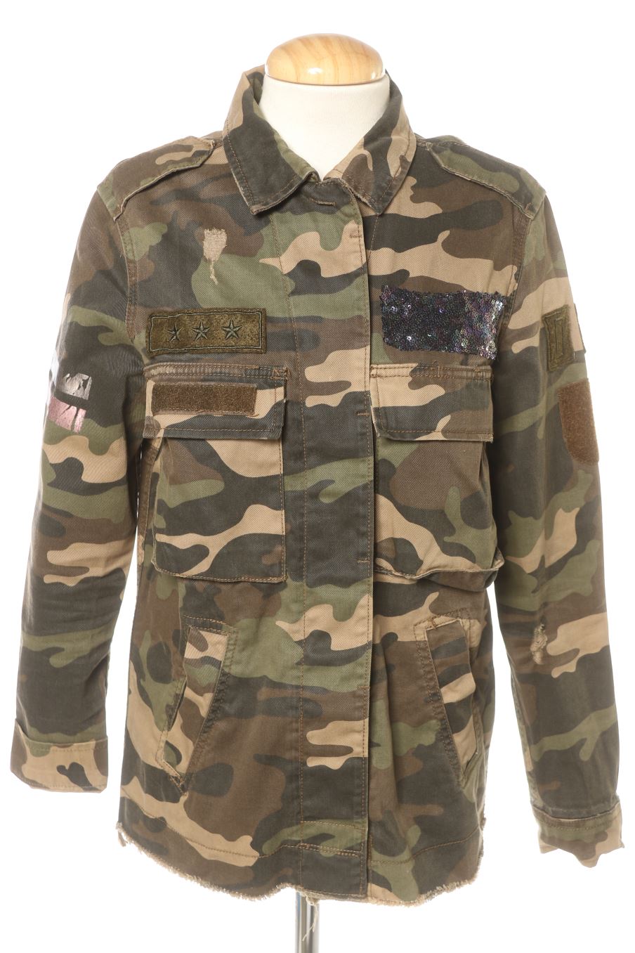 Blouson Bershka de la taille XS, de couleur vert