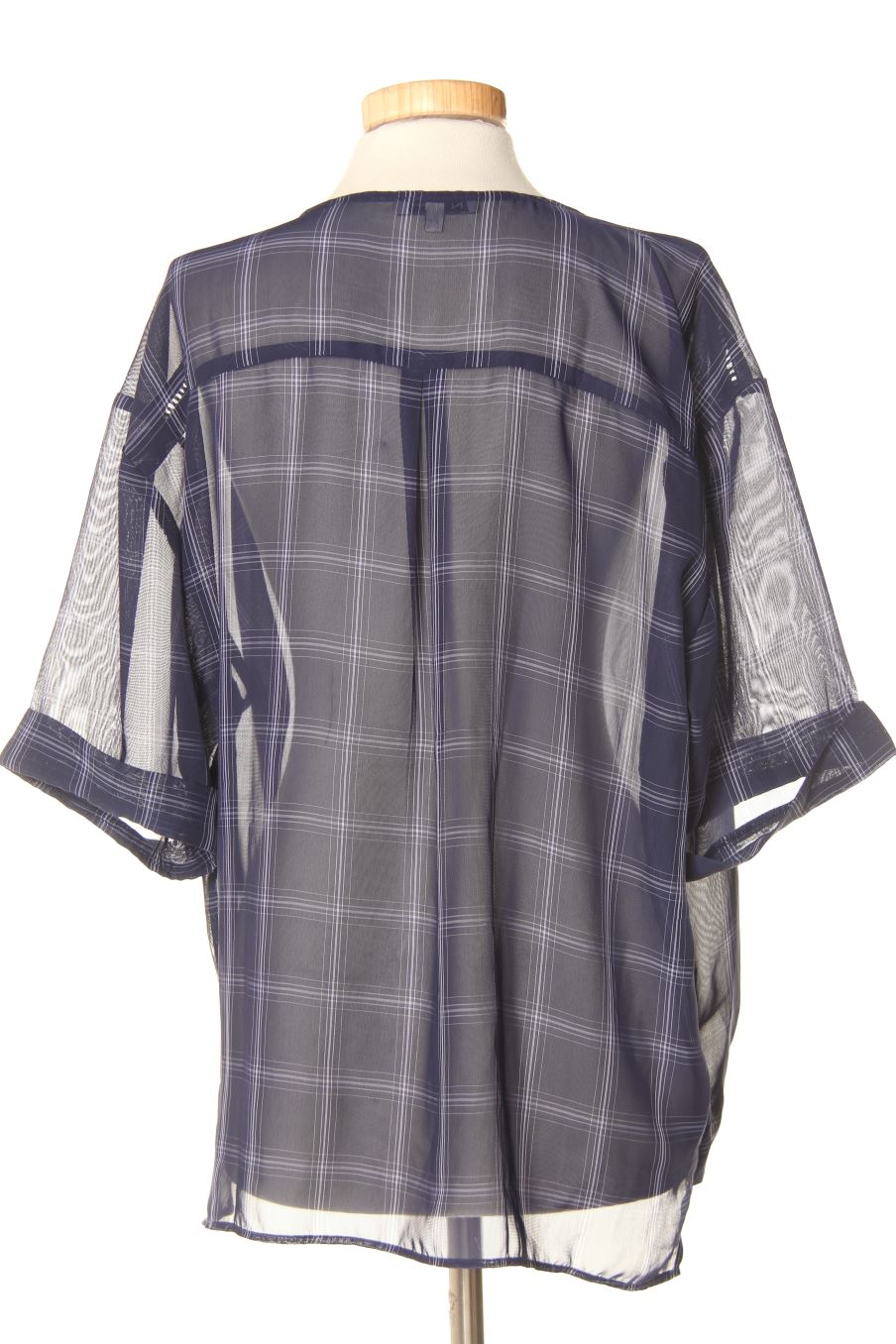Blouse à manches courtes Naf Naf de la taille 40, de couleur carreaux