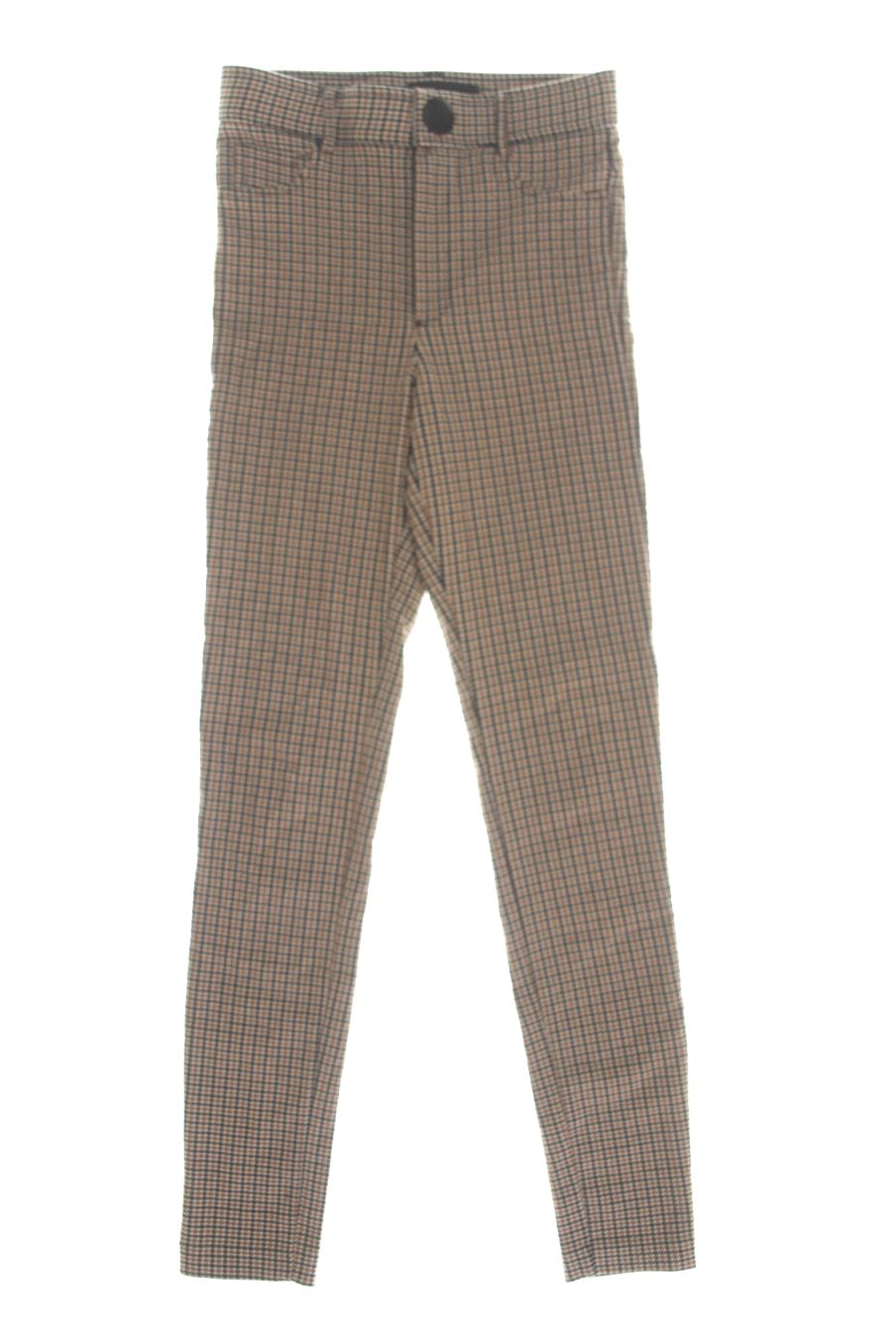 Pantalón Casual de Zara de la talla XS, de color cuadros