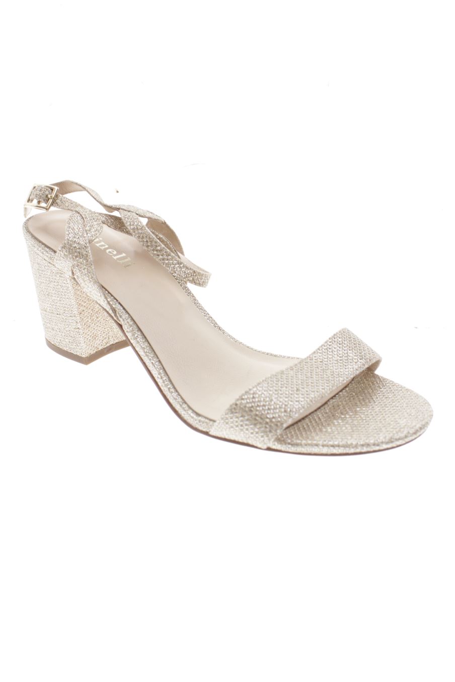 Sandalias tacon de Minelli de la talla 38, de color dorado de