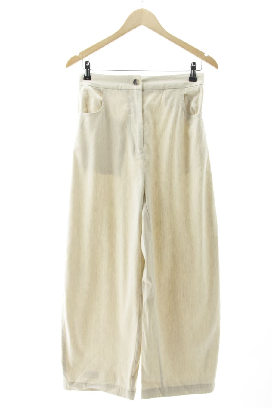 Pantaloni de Zara de la talla S, de color beige