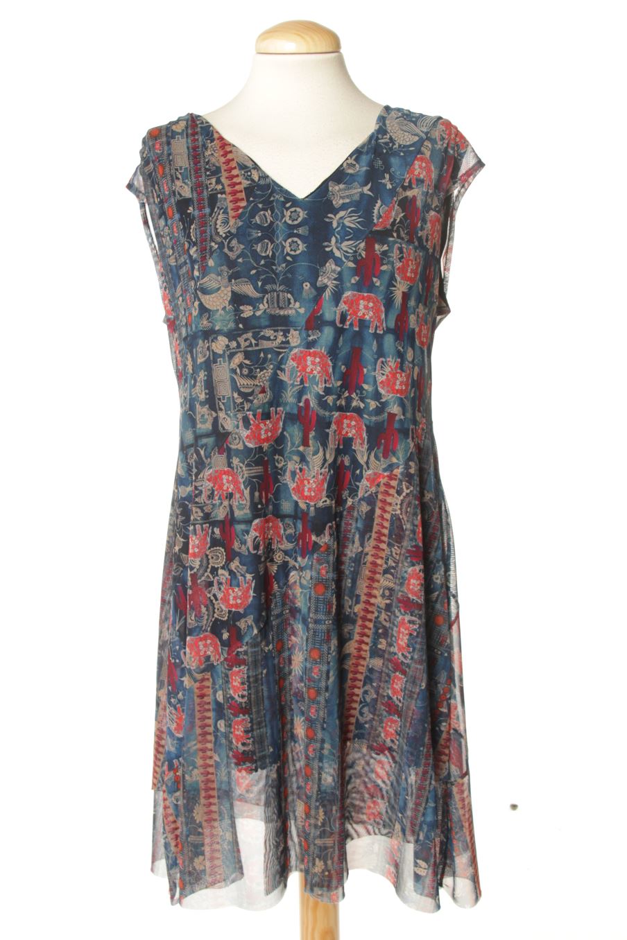 Robe casual Desigual de la taille XXL, de couleur imprimés