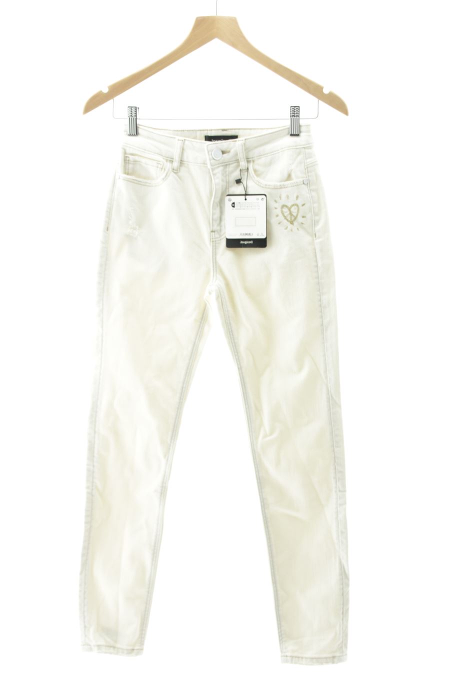 Jeans Desigual de la taille 36, de couleur beige de denim