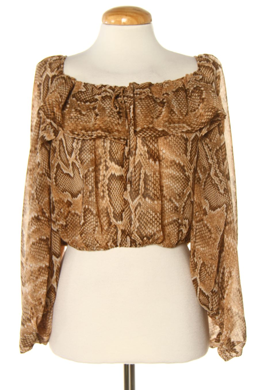 Blouse à manches longues Zara de la taille L, de couleur animal print