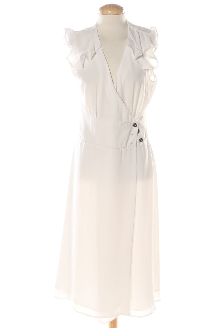 Robe casual Cortefiel de la taille S, de couleur blanc