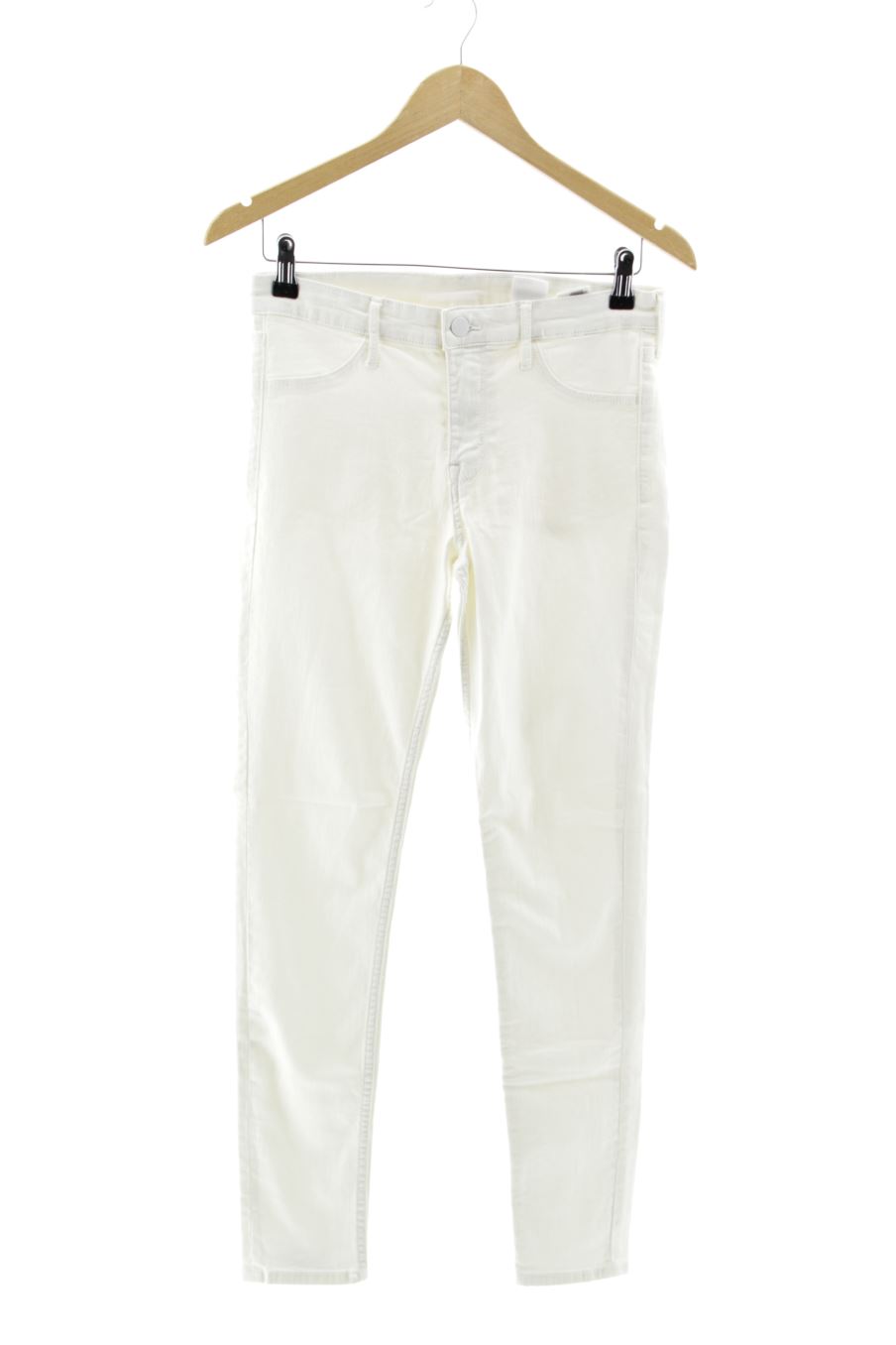 Jeans H&M de la taille 38, de couleur blanc de denim